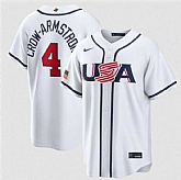 Men's USA Baseball #4 Crow-Armstrong White 2026 World Baseball Classic Home Stadium Stitched Jersey,baseball caps,new era cap wholesale,wholesale hats