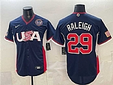 Men's USA Baseball #29 Cal Raleigh Navy 2026 World Baseball Classic United States 250th Anniversary Patch Road Stadium Stitched Jersey,baseball caps,new era cap wholesale,wholesale hats