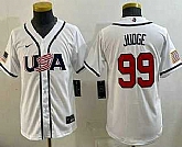Youth USA #99 Aaron Judge White 2026 World Baseball Classic Cool Base Jersey,baseball caps,new era cap wholesale,wholesale hats