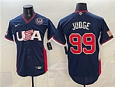 Men's USA Baseball #99 Aaron Judge Navy 2026 World Baseball Classic United States 250th Anniversary Patch Road Stadium Stitched Jersey,baseball caps,new era cap wholesale,wholesale hats