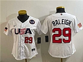 Youth USA Baseball #29 Cal Raleigh White 2026 World Baseball Classic United States 250th Anniversary Patch Stadium Stitched Baseball Jersey,baseball caps,new era cap wholesale,wholesale hats