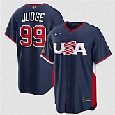 Men's USA Baseball #99 Aaron Judge Navy 2026 World Baseball Classic Road Stadium Stitched Jersey,baseball caps,new era cap wholesale,wholesale hats