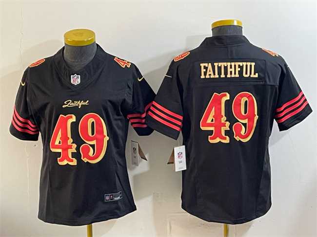 Youth San Francisco 49ers #49 Faithful Black 2025 F.U.S.E. Rivalries Vapor Limited Stitched Jersey,We sell and wholesale Youth San Francisco 49ers #49 Faithful Black 2025 F.U.S.E. Rivalries Vapor Limited Stitched Jersey on line form chian!