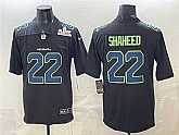 Men's Seattle Seahawks #22 Rashid Shaheed Black 2025 Super Bowl LX Patch Carbon Fashion Vapor Untouchable Limited Stitched Jersey,baseball caps,new era cap wholesale,wholesale hats