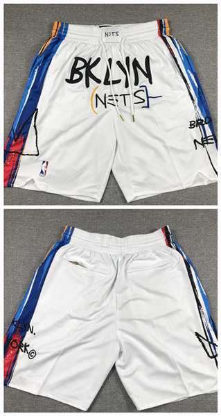 Brooklyn Nets White Stitched Shorts (Run Small),We sell and wholesale Brooklyn Nets White Stitched Shorts (Run Small) on line form chian!