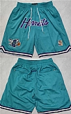 Charlotte Hornets Teal Stitched Shorts (Run Small),baseball caps,new era cap wholesale,wholesale hats