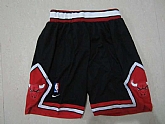 Chicago Bulls Black Stitched NBA Shorts (Run Small),baseball caps,new era cap wholesale,wholesale hats