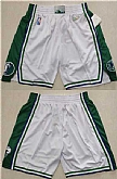 Dallas Mavericks White Green 75th Anniversary Shorts (Run Small),baseball caps,new era cap wholesale,wholesale hats