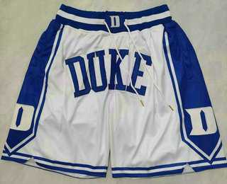 Duke Blue Devils White Just Don Shorts (Run Small),We sell and wholesale Duke Blue Devils White Just Don Shorts (Run Small) on line form chian!