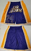Los Angeles Lakers #24 Purple Gold Shorts (Run Small),baseball caps,new era cap wholesale,wholesale hats