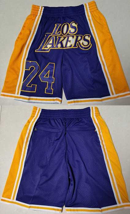 Los Angeles Lakers #24 Purple Gold Shorts (Run Small),We sell and wholesale Los Angeles Lakers #24 Purple Gold Shorts (Run Small) on line form chian!