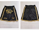 Los Angeles Lakers #24 Kobe Bryant Black Mamba Just Don Swingman Throwback Shorts (Run Small),baseball caps,new era cap wholesale,wholesale hats