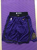 Los Angeles Lakers Purple City Edition Nike Swingman Shorts (Run Small),baseball caps,new era cap wholesale,wholesale hats