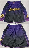 Los Angeles Lakers Purple Black 2025 City Edition Shorts (Run Small),baseball caps,new era cap wholesale,wholesale hats
