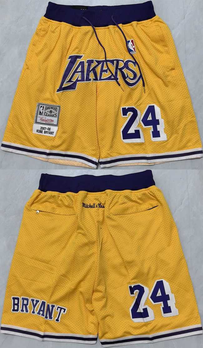 Los Angeles Lakers Yellow Shorts (Run Small),We sell and wholesale Los Angeles Lakers Yellow Shorts (Run Small) on line form chian!