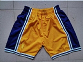 Los Angeles Lakers Yellow Mitchell Ness Mesh Swingman Shorts (Run Small),baseball caps,new era cap wholesale,wholesale hats