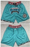 Memphis Grizzlies Teal Shorts (Run Small),baseball caps,new era cap wholesale,wholesale hats