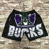 Milwaukee Bucks Yellow Black Big Face With Pocket Swingman Shorts (Run Small),baseball caps,new era cap wholesale,wholesale hats