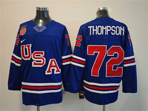 Men's USA #72 Tage Thompson Royal 2025-2026 Stitched Jersey,We sell and wholesale Men's USA #72 Tage Thompson Royal 2025-2026 Stitched Jersey on line form chian!