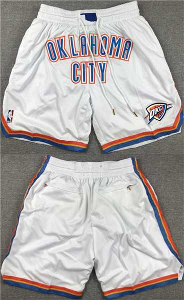 Oklahoma City Thunder White Shorts (Run Small),We sell and wholesale Oklahoma City Thunder White Shorts (Run Small) on line form chian!