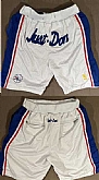 Philadelphia 76ers White 1996-1997 Shorts (Run Small),baseball caps,new era cap wholesale,wholesale hats