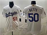 Men's Los Angeles Dodgers #50 Mookie Betts White 2026 Gold Collection 9x & B2B Champs Patch Stitched Jersey Dzhi,baseball caps,new era cap wholesale,wholesale hats