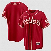 Men's Texas Rangers Blank Red 2026 City Connect Stadium Stitched Jersey Dzhi,baseball caps,new era cap wholesale,wholesale hats