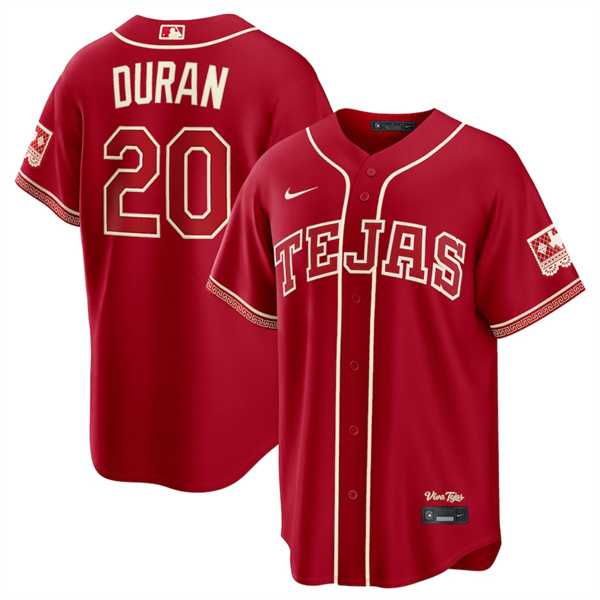 Men's Texas Rangers #20 Ezequiel Duran Red 2026 City Connect Stadium Stitched Jersey Dzhi,We sell and wholesale Men's Texas Rangers #20 Ezequiel Duran Red 2026 City Connect Stadium Stitched Jersey Dzhi on line form chian!