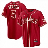 Men's Texas Rangers #5 Corey Seager Red 2026 City Connect Stadium Stitched Jersey Dzhi,baseball caps,new era cap wholesale,wholesale hats