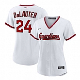 Women's Cleveland Guardians #24 Chase DeLauter Nike White Home Replica Jersey Dzhi,baseball caps,new era cap wholesale,wholesale hats
