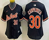 Women's Detroit Tigers #30 Kerry Carpenter Black Stadium Jersey,baseball caps,new era cap wholesale,wholesale hats