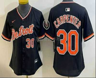 Women's Detroit Tigers #30 Kerry Carpenter Black Stadium Jersey,We sell and wholesale Women's Detroit Tigers #30 Kerry Carpenter Black Stadium Jersey on line form chian!