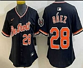 Women's Detroit Tigers #28 Javier Baez Black Stadium Jersey,baseball caps,new era cap wholesale,wholesale hats