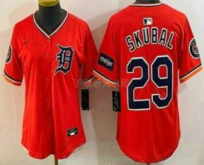 Women's Detroit Tigers #29 Tarik Skubal Orange Stadium Jersey,We sell and wholesale Women's Detroit Tigers #29 Tarik Skubal Orange Stadium Jersey on line form chian!