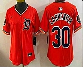 Women's Detroit Tigers #30 Kerry Carpenter Orange Stadium Jersey,baseball caps,new era cap wholesale,wholesale hats