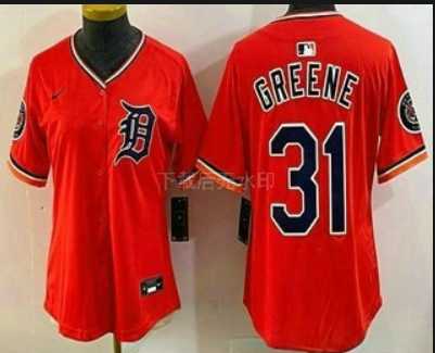 Women's Detroit Tigers #31 Riley Greene Orange Stadium Jersey,We sell and wholesale Women's Detroit Tigers #31 Riley Greene Orange Stadium Jersey on line form chian!