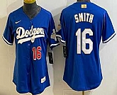 Women's Los Angeles Dodgers #16 Will Smith Blue 2026 Gold Collection Stadium Jersey,baseball caps,new era cap wholesale,wholesale hats