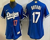 Women's Los Angeles Dodgers #17 Shohei Ohtani Blue 2026 Gold Collection Limited Jersey,baseball caps,new era cap wholesale,wholesale hats