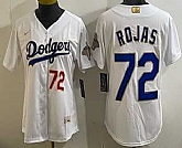 Women's Los Angeles Dodgers #72 Miguel Rojas White 2026 Gold Collection Stadium Jersey,baseball caps,new era cap wholesale,wholesale hats