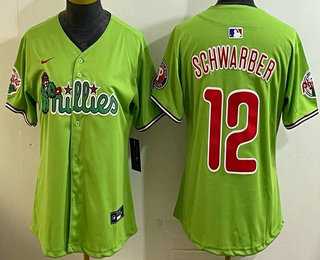 Women's Philadelphia Phillies #12 Kyle Schwarber Light Green Fashion Cool Base Jersey,We sell and wholesale Women's Philadelphia Phillies #12 Kyle Schwarber Light Green Fashion Cool Base Jersey on line form chian!