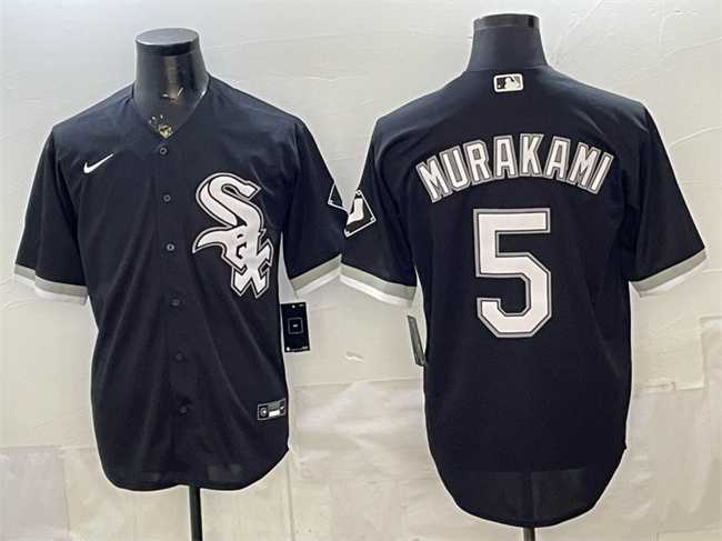 Men's Chicago White Sox #5 Munetaka Murakami Black Alternate Stitched Jersey,We sell and wholesale Men's Chicago White Sox #5 Munetaka Murakami Black Alternate Stitched Jersey on line form chian!