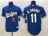 Men's Los Angeles Dodgers #11 Roki Sasaki Royal 2026 Alternate Gold Collection Stadium Stitched Jersey,baseball caps,new era cap wholesale,wholesale hats