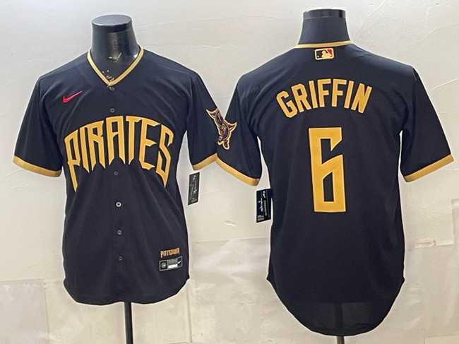 Men's Pittsburgh Pirates #6 Konnor Griffin Black 2026 City Connect Stadium Stitched Jersey,We sell and wholesale Men's Pittsburgh Pirates #6 Konnor Griffin Black 2026 City Connect Stadium Stitched Jersey on line form chian!