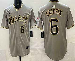 Men's Pittsburgh Pirates #6 Konnor Griffin Grey Limited Jersey,We sell and wholesale Men's Pittsburgh Pirates #6 Konnor Griffin Grey Limited Jersey on line form chian!