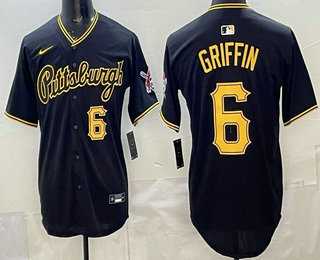 Men's Pittsburgh Pirates #6 Konnor Griffin Black Alternate Limited Jersey,We sell and wholesale Men's Pittsburgh Pirates #6 Konnor Griffin Black Alternate Limited Jersey on line form chian!