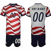 Men's United States Custom White Red 2026 Home Soccer Jersey Suit,baseball caps,new era cap wholesale,wholesale hats