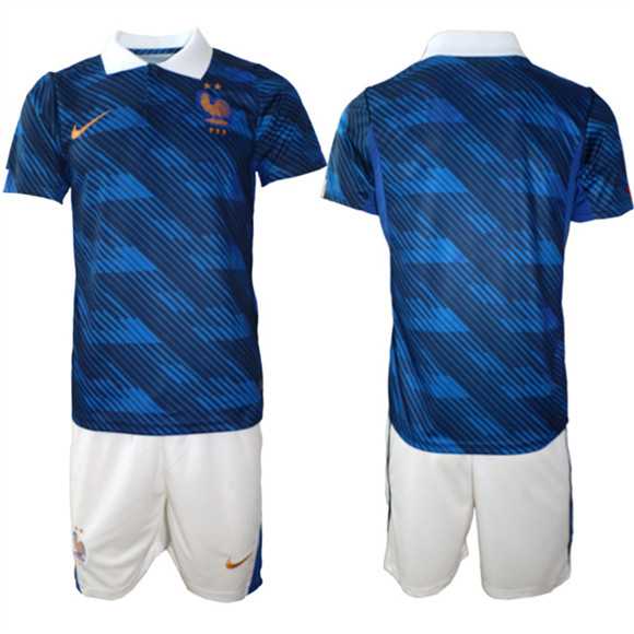 Men's France Navy 2026 Home Soccer Jersey Suit,We sell and wholesale Men's France Navy 2026 Home Soccer Jersey Suit on line form chian!
