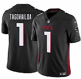 Men's Atlanta Falcons #1 Tua Tagovailoa Black 2026 F.U.S.E. Vapor Untouchable Limited Stitched Jersey Dzhi,baseball caps,new era cap wholesale,wholesale hats