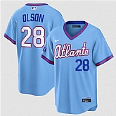 Men's Atlanta Braves #28 Matt Olson Powder Blue 2026 City Connect Stadium Stitched Jersey Dzhi,baseball caps,new era cap wholesale,wholesale hats