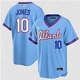 Men's Atlanta Braves #10 Chipper Jones Powder Blue 2026 City Connect Stadium Stitched Jersey Dzhi,baseball caps,new era cap wholesale,wholesale hats
